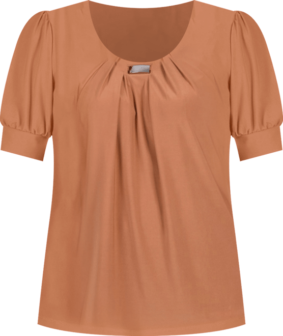 Petite Short Sleeve Balloon Sleeve Top