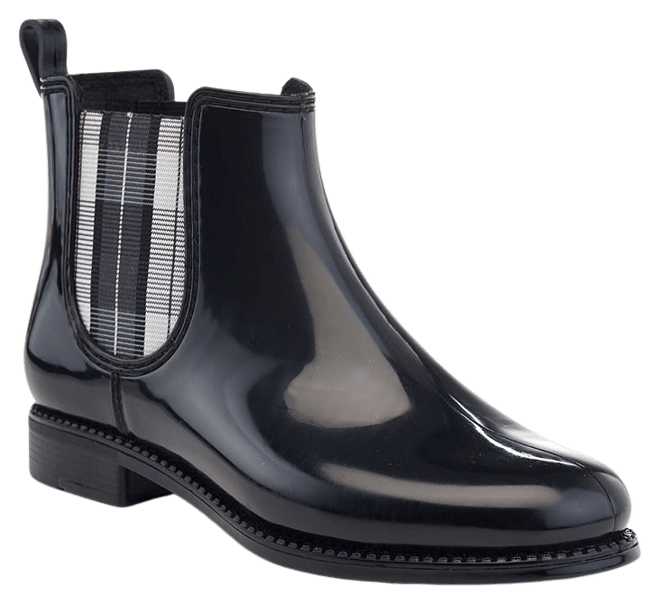 Teasing dør spejl sagsøger Henry Ferrera Marsala Plaid Women's Chelsea Rain Boots