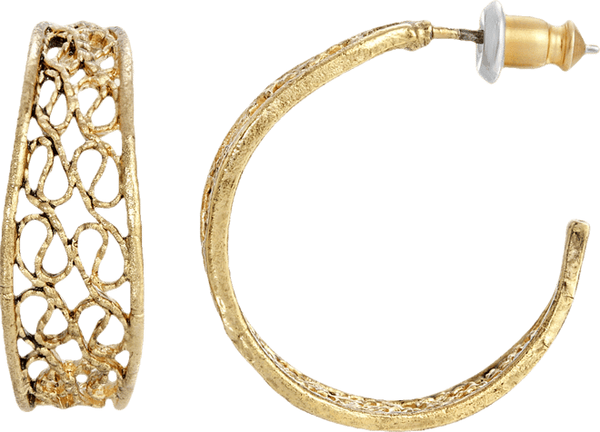 Women's Filigree Hoop Earrings