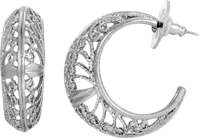 Women's Filigree Hoop Earrings