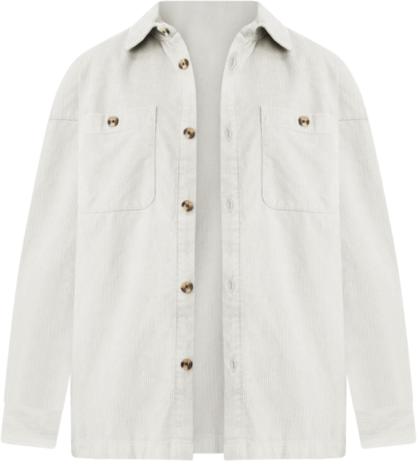 Cotton on Men - Heavy Overshirt - Ecru Cord