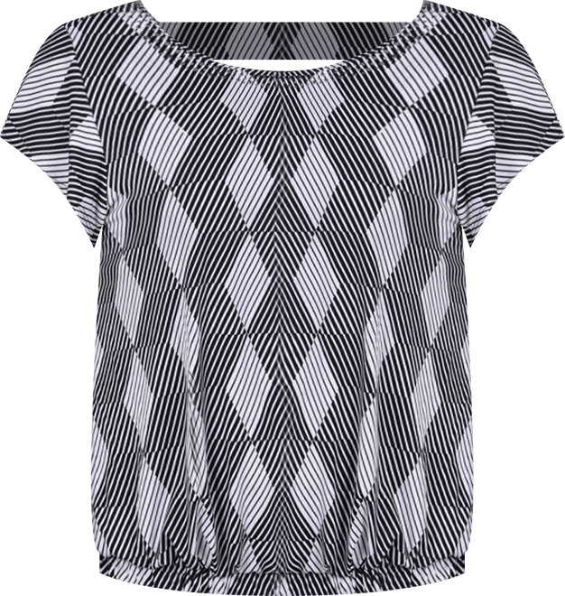 Plus Size Short Flutter Sleeve Top with Studded Neckline