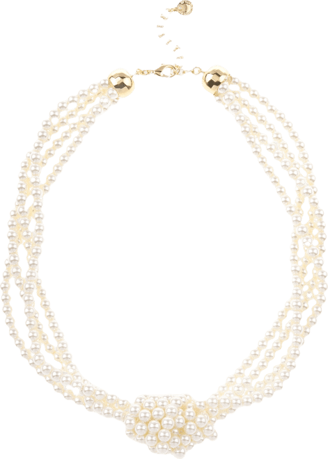 Imitation Pearl Knotted Multi-Row Strand Necklace, 19" + 2" extender, Created for Macy's