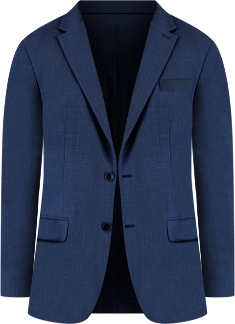 Tommy Hilfiger Modern Fit Sharkskin Suit Jacket 40S Blue Wool / 2 Button