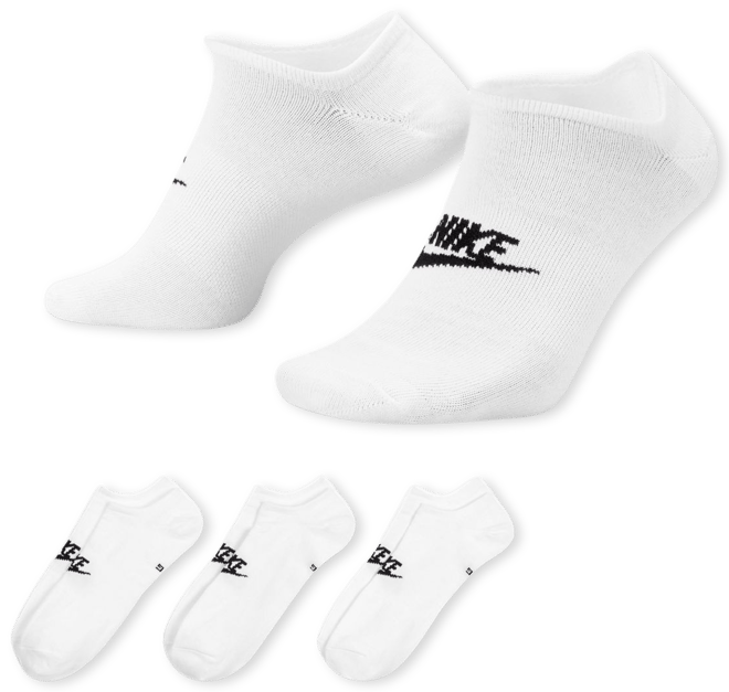 Image of Nike Sportswear Everyday Essential No-Show Socks (3 Pairs)