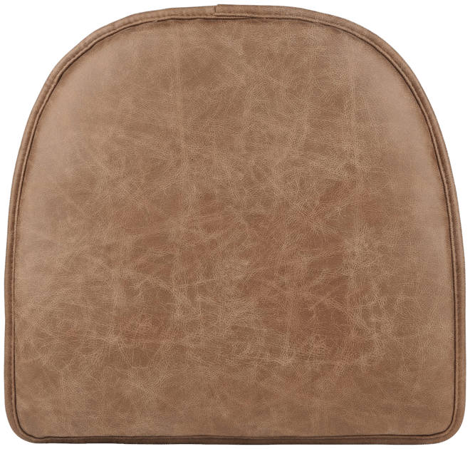 Gripper Non-Slip Faux Leather Tufted Chair Pad Set of 2 - Taupe