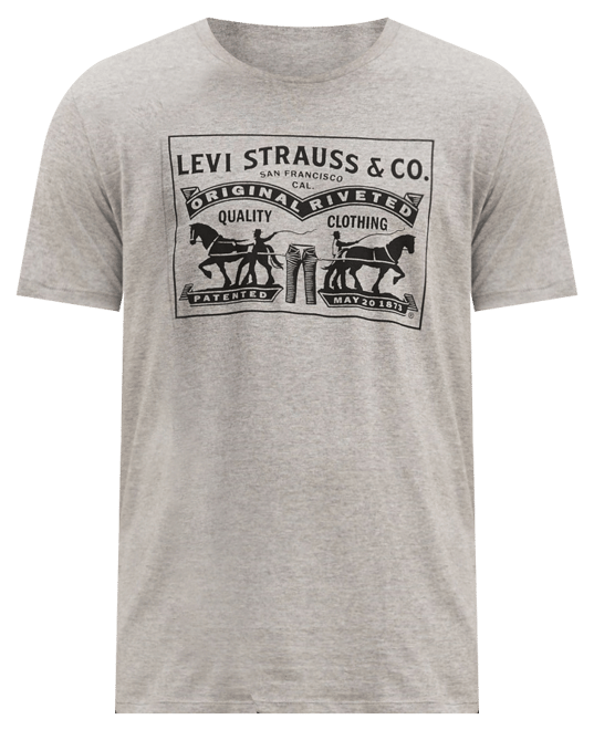 Men's 2-Horse Graphic Regular Fit Crewneck T-shirt