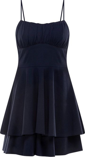 Juniors' Ruched Tiered Fit & Flare Dress