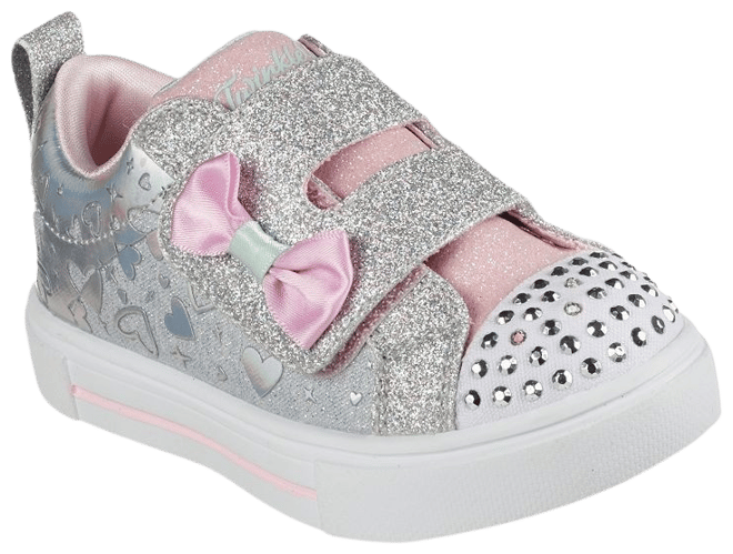 Skechers Girls' Twinkle Toes High Tops Emojis Sparkle Dust Blue/Multi Size  1