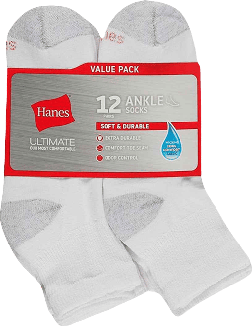 Men's 12-Pk. Ultimate Ankle Socks