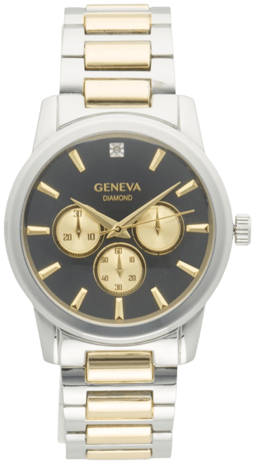 Geneva Diamond Accent Two Tone Men's Bracelet Watch - KHA0011TTG