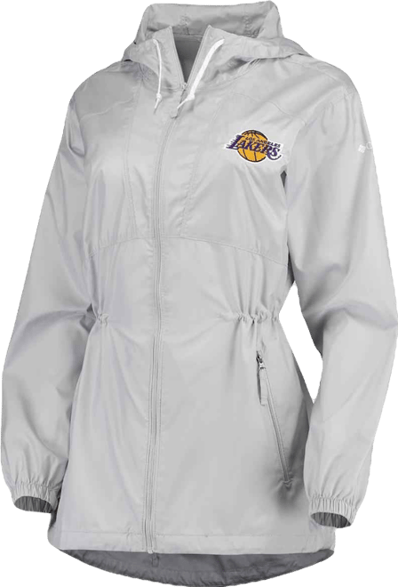 Women's  Gray Los Angeles Lakers Flashback Full-Zip Jacket