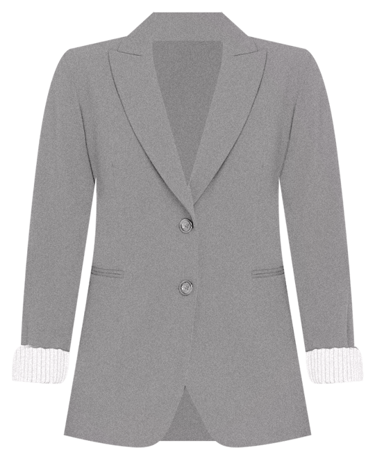 Notched Two-Button Blazer