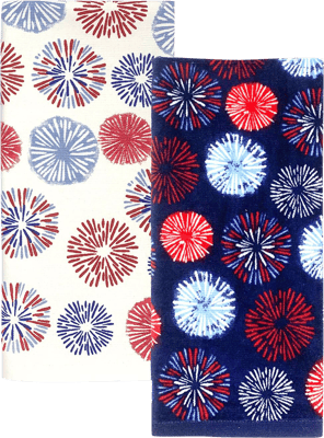 Celebrate Americana Together Stars Tie-Top Kitchen Towel 2 Pack 