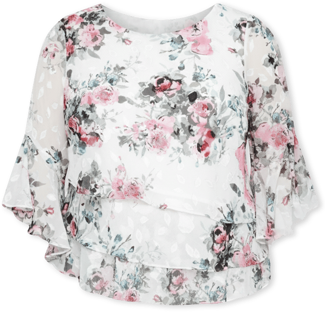 Plus Size Floral-Print Blouse