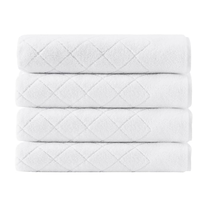 8 Piece Quick Dry, Soft, Absorbent Home Vague Hand Towels - Non
