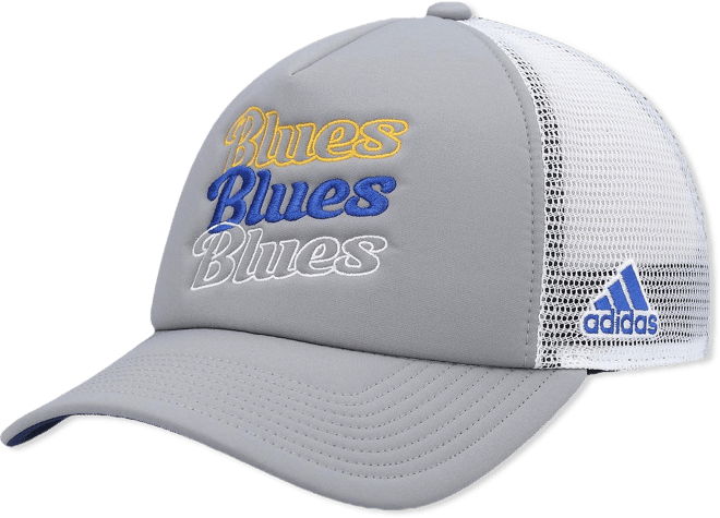 Women's Gray, White St. Louis Blues Foam Trucker Snapback Hat