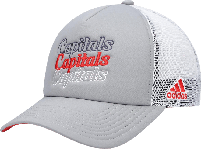 Women's Gray, White Washington Capitals Foam Trucker Snapback Hat