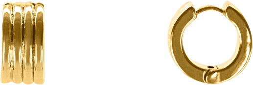 Women's Anekhe 18K Gold Plated Brass Huggies Earrings