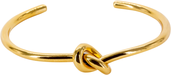 Philo Knot Bangle in 18K Gold-Plated Brass