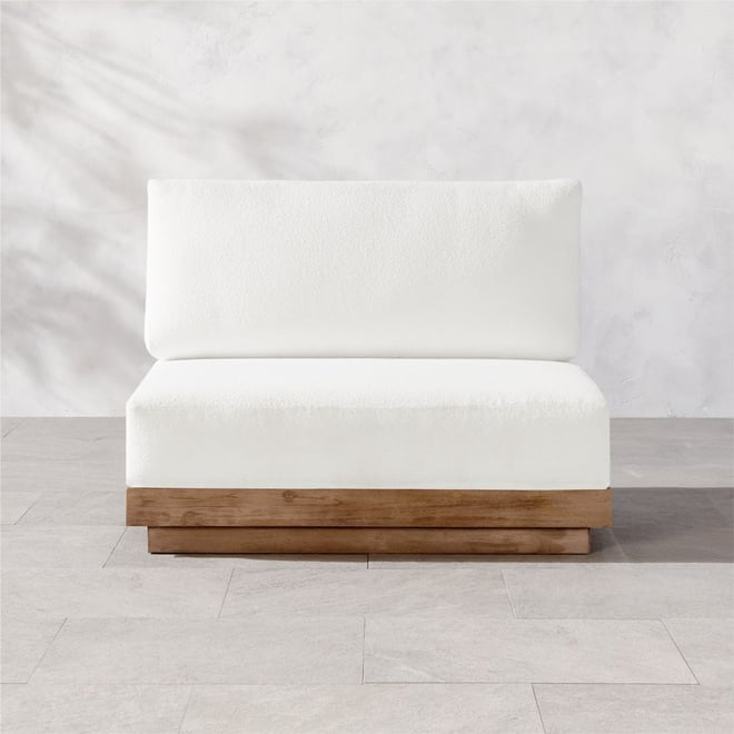 Armless discount patio sofa