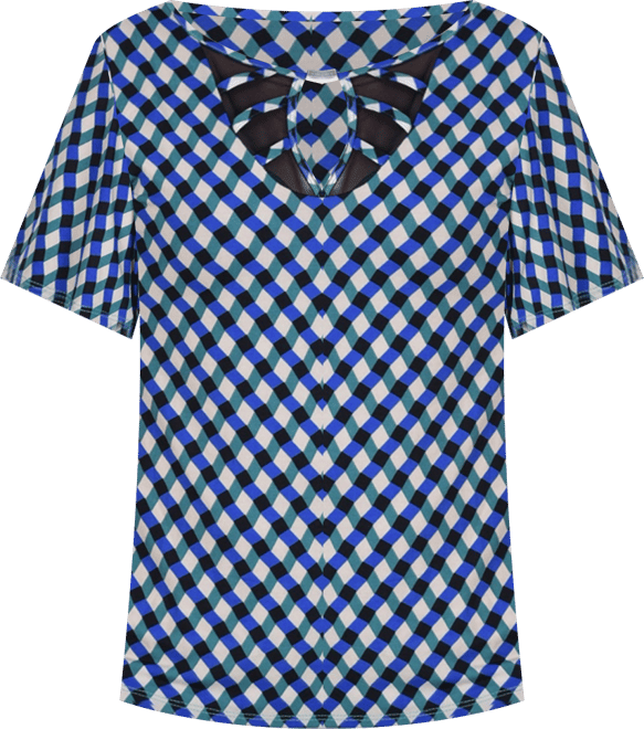 Women's Mesh Flutter Sleeve Knit Top