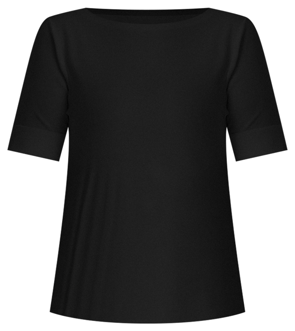 Plus Size Cotton-Blend Boatneck Top
