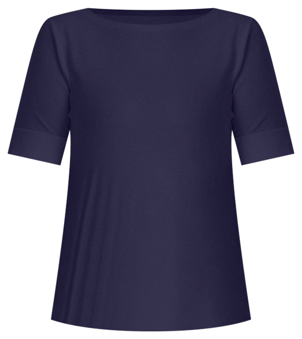 Plus Size Cotton-Blend Boatneck Top
