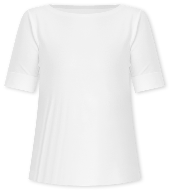 Plus Size Cotton-Blend Boatneck Top