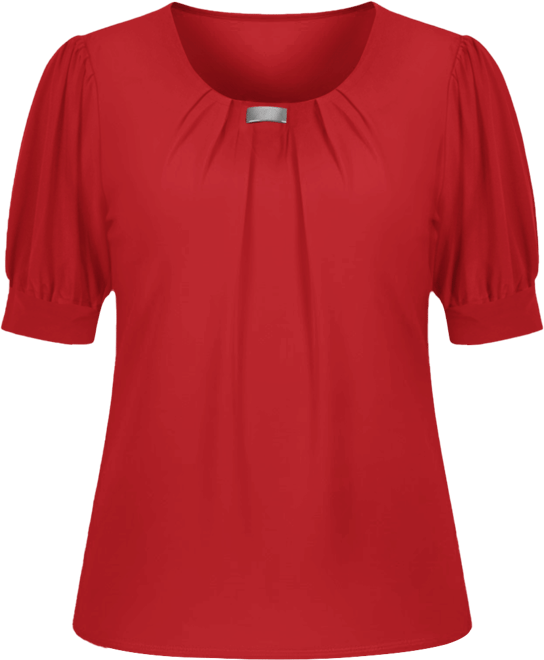 Petite Short Sleeve Balloon Sleeve Top