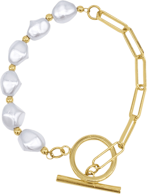 Chain Toggle Pearl Bracelet