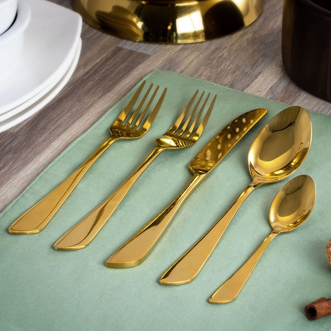 Set 6 Coupes à Dessert Inoxbeck 18/10 Inox Et Or - Vintage Jamais Servi - Made In Italy