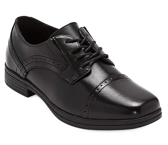 Big boys black dress shoes best sale