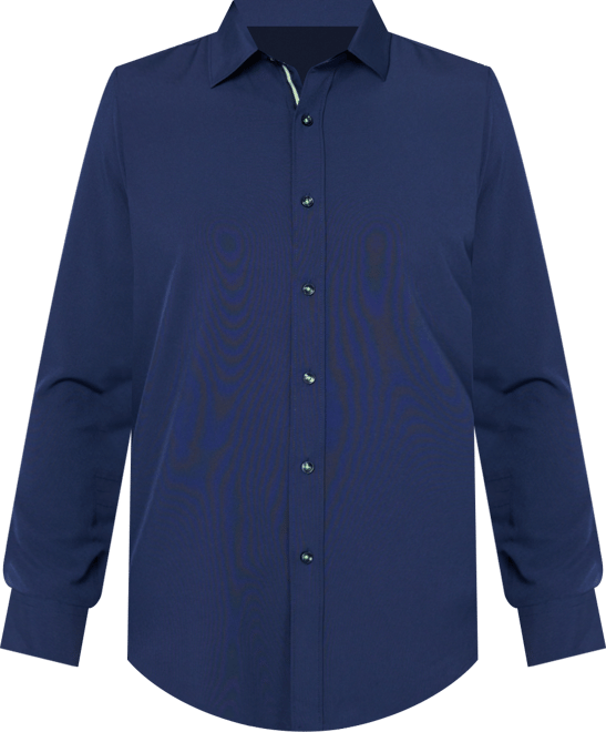 Men's Regular Fit Non-Iron Performance Stretch Solid Button-Down Shirt