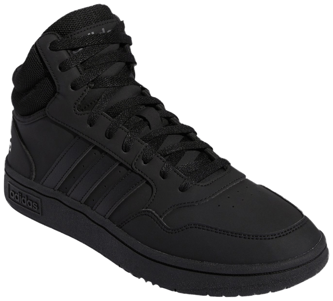 Adidas Men's Hoops 3.0 Mid Classic Basketball Shoe Core Black/Gum 9.5