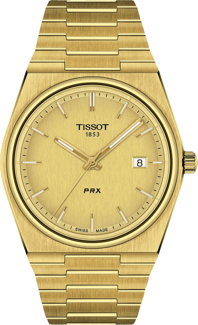 Tissot Men's PRX Gold-Tone Stainless Steel Bracelet Watch