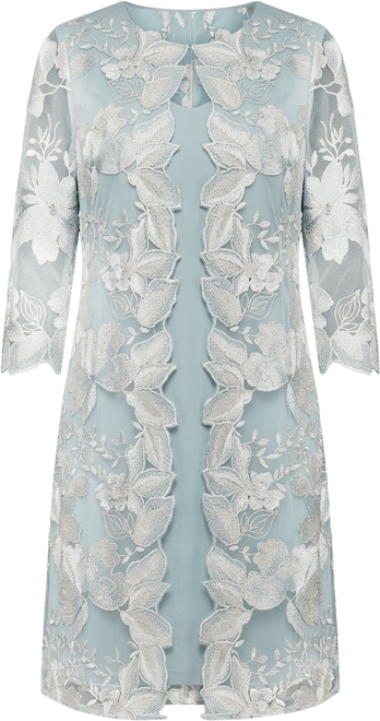 sachin and babi light blue dress Black Work Dress Long Sleeve V Neck Pencil Midi – chiclody main image 1