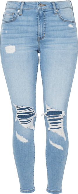 Juniors' Curvy Mid-Rise Skinny Ankle Jeans
