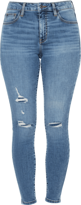 Juniors' Curvy Mid-Rise Skinny Ankle Jeans
