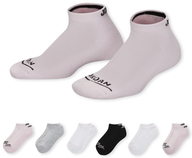 Jordan Big Kids' (Girls') No-Show Socks (6-pack)