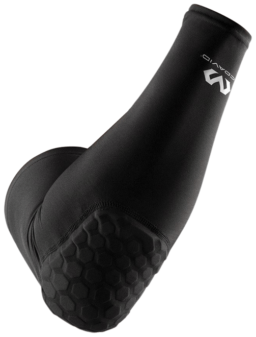 McDavid HEX Force Arm Sleeve – Black, Size M – Padded Protection For Sports & Training