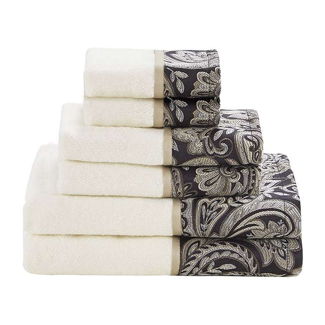 Madison Park Signature 8-Piece Modern Cotton Towel Set in Beige