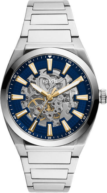 Men's Everett Automatic Silver-tone Stainless Steel Watch 42mm