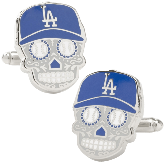 Men's Cuff Links, Inc. LA Dodgers Sugar Skull Cufflinks