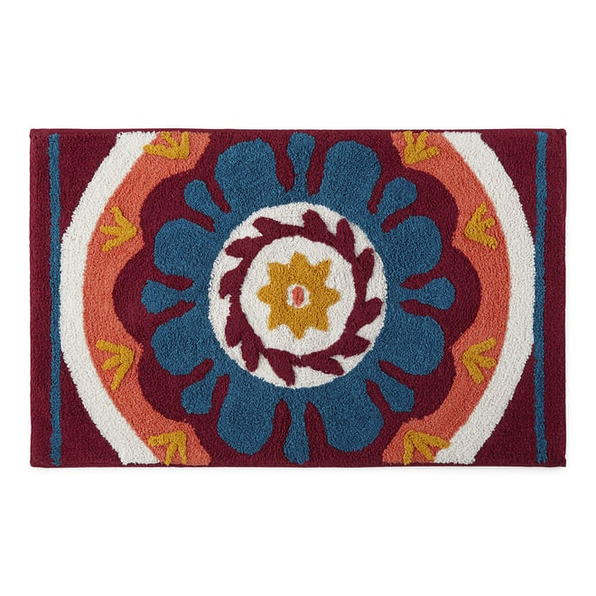 Distant Lands 20x32 Red Medallion Fashion Bath Rug, Color: Red Medallion -  JCPenney