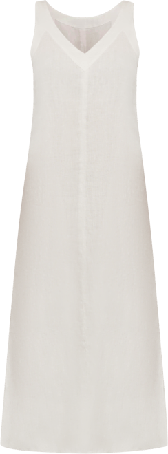 DKNY Linen V-Neck Maxi 100% Linen Dress - Macy's
