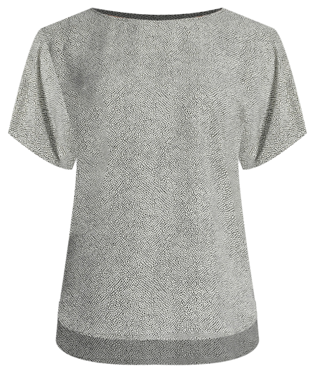 Petite Printed Boat-Neck Top