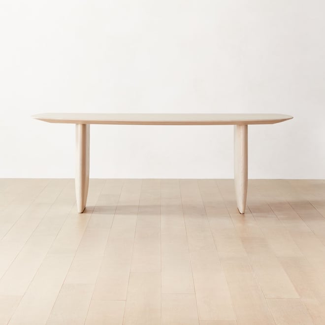 Spigolo Bleached Oak Dining Table 84