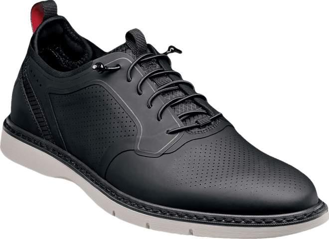 Men's Synchro Plain Toe Elastic Lace Shoes