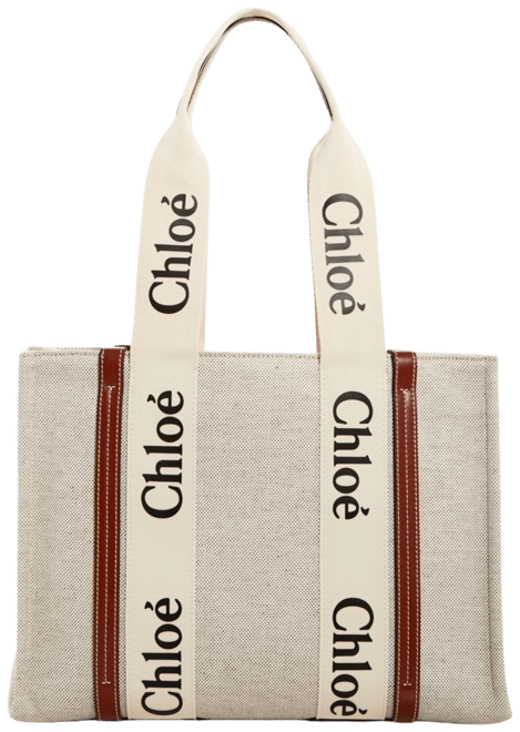 Chlo Woody Medium Canvas Tote Bloomingdale s